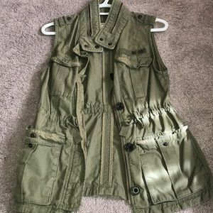 Abercrombie & Fitch Army green vest